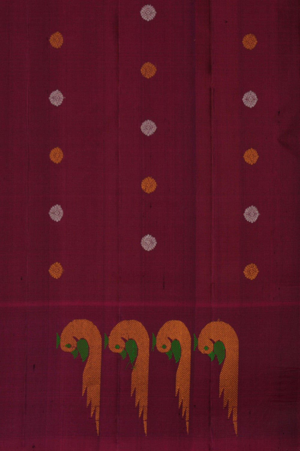 Image of Gadwal Silk Yellow Saree